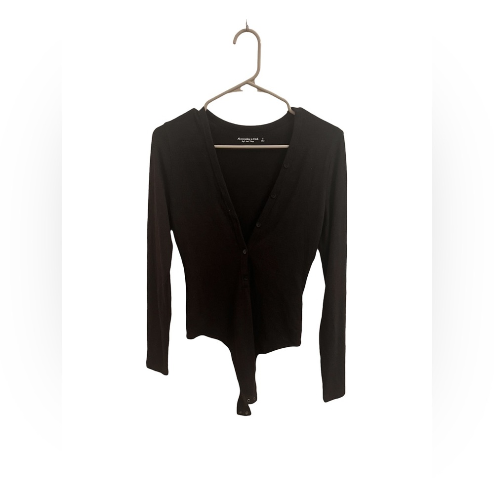 Abercrombie & Fitch Long Sleeve Button Up Bodysuit